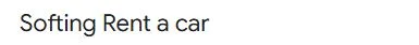Softing Rent a car