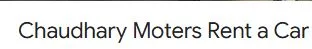 Chaudhary Moters Rent a Car
